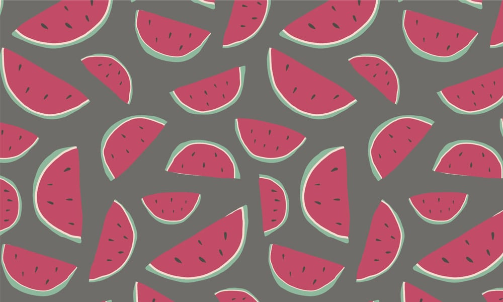 Watermelon art wallpaper design against grey background