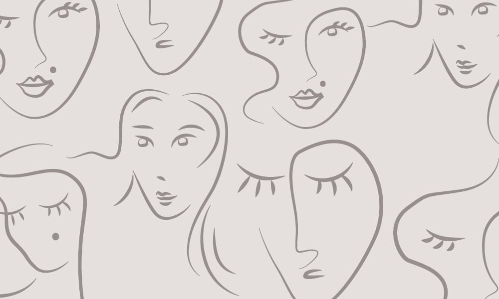 Wayfair dove design abstract faces pattern in grey tones