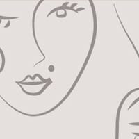 Abstract female face wallpaper pattern with eyelashes