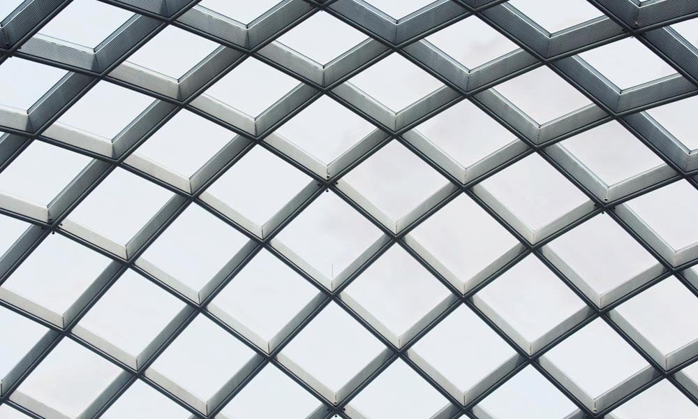 Grey diamond shape architecture