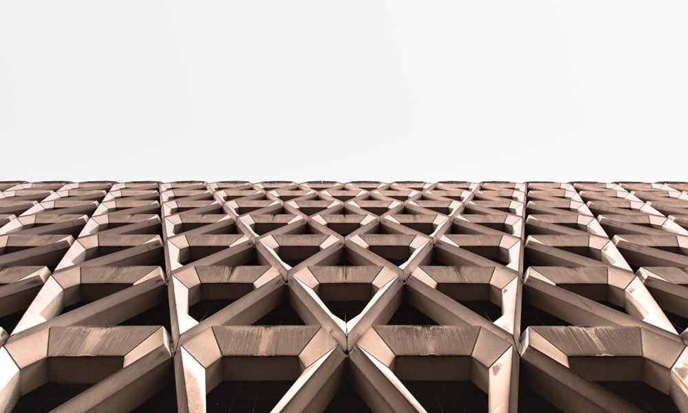 Brutalism concrete car park welbeck street in London 